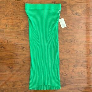 NWT A New Day Green Knit Full Length Midi Skirt